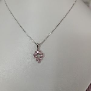 Crystal silver plated necklaces